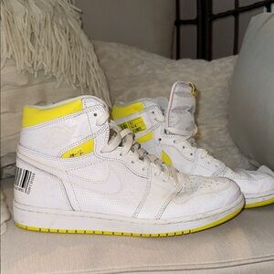 Nike Air White and Yellow High-Tops